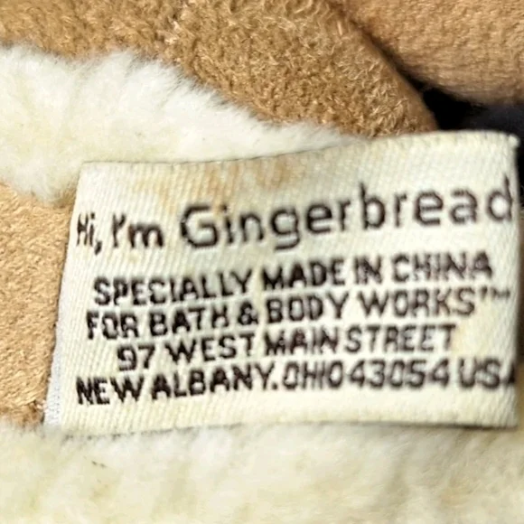 Bath & Body Works Gingerbread Bear Plush 7" Stuffed Animal Toy - Picture 6 of 6